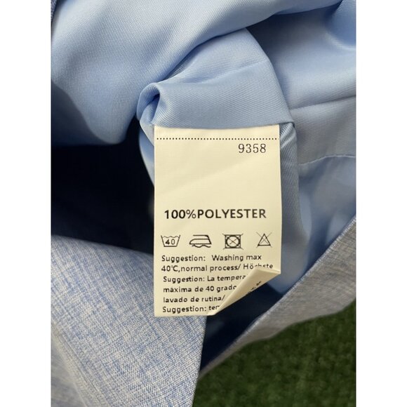 Coofandy Men's Wedding Business Vest Light Blue NWT Size Large Double Breasted - Picture 6 of 13